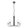 Suspension sur chaîne TIFFY 5xG9/5W/230V noir