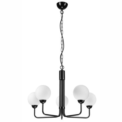 Suspension sur chaîne TIFFY 5xG9/5W/230V noir