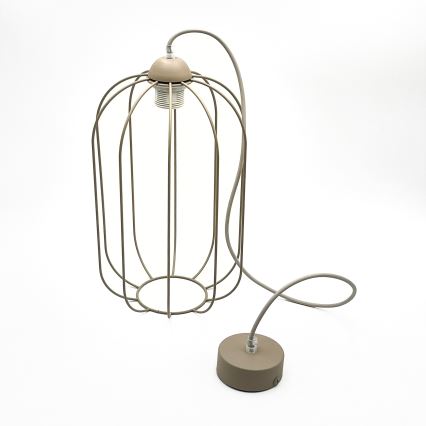 Suspension sur cordon DESTELLO 1xE27/15W/230V Ø 21 cm beige