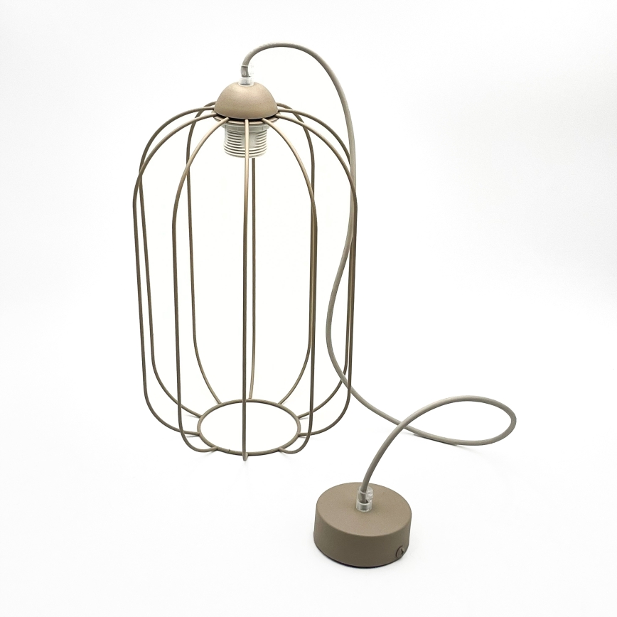 Suspension sur cordon DESTELLO 1xE27/15W/230V Ø 21 cm beige