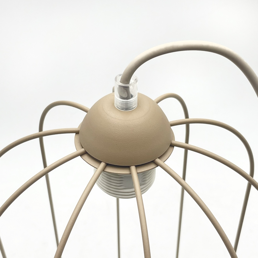 Suspension sur cordon DESTELLO 1xE27/15W/230V Ø 21 cm beige