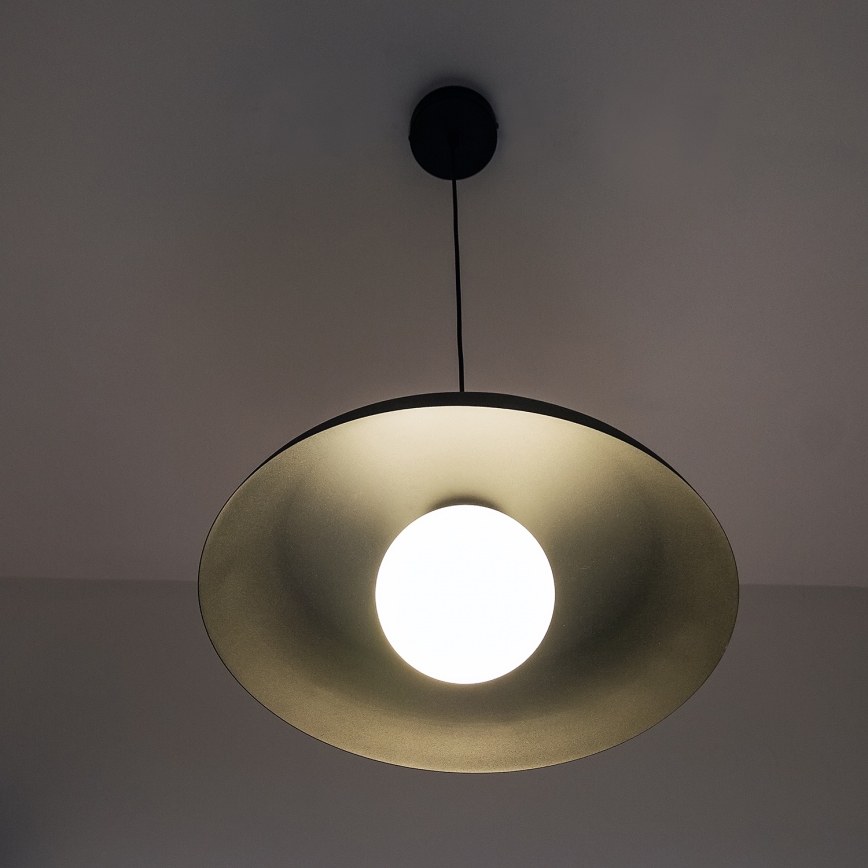 Suspension sur cordon ECLIPSE 1x E27 / 15 W / 230 V noire