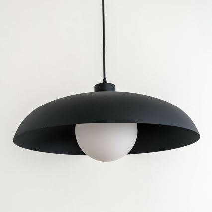 Suspension sur cordon ECLIPSE 1x E27 / 15 W / 230 V noire