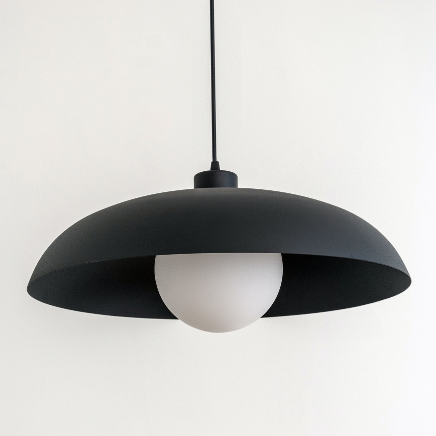 Suspension sur cordon ECLIPSE 1x E27 / 15 W / 230 V noire