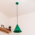 Suspension sur cordon ETNA 1xE27/15W/230V Ø 25 cm, verte