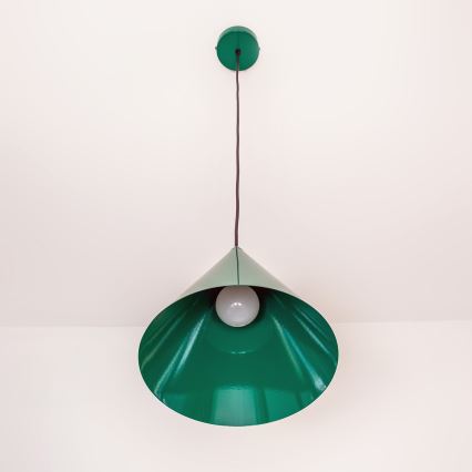 Suspension sur cordon ETNA 1xE27/15W/230V Ø 25 cm, verte