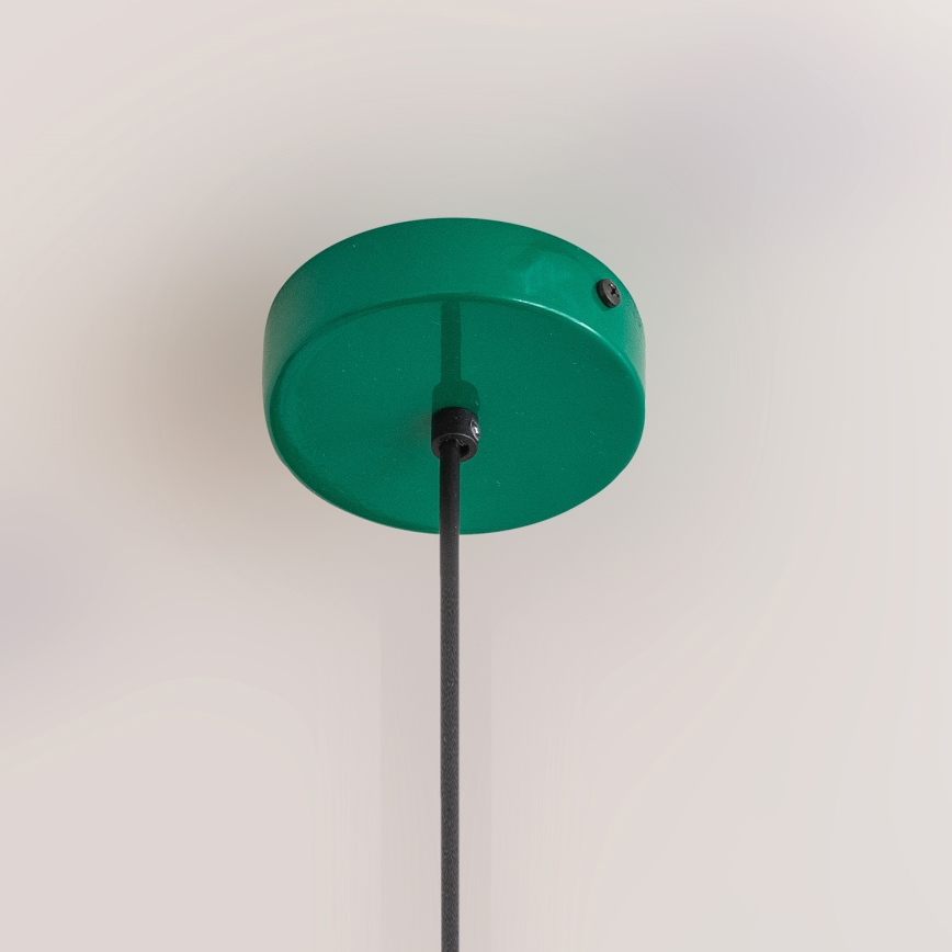 Suspension sur cordon ETNA 1xE27/15W/230V Ø 25 cm, verte