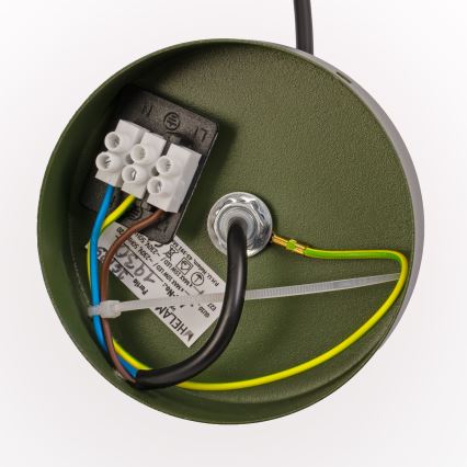 Suspension sur cordon ETNA II 1xE27/15W/230V Ø 25 cm, verte