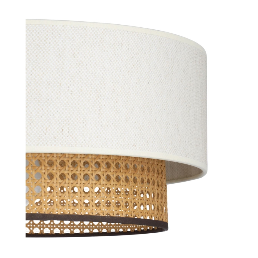 Suspension sur cordon NATIA 1xE27/60W/230V blanche/marron