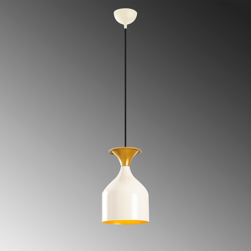 Suspension sur cordon SIVANI 1xE27/40W/230V blanche/cuivrée
