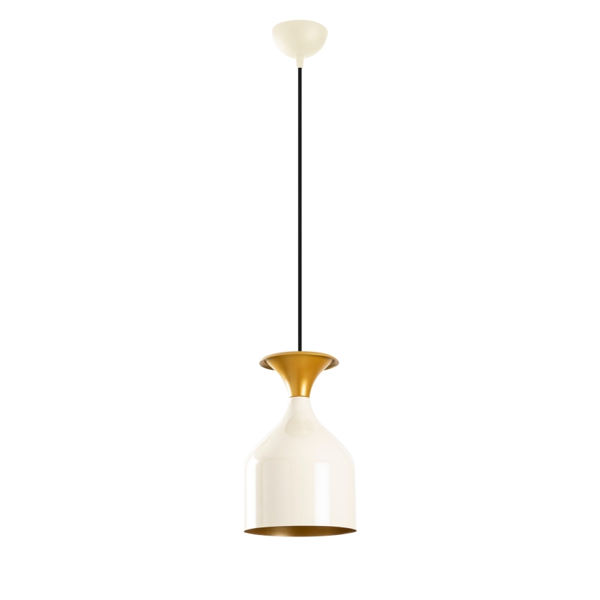 Suspension sur cordon SIVANI 1xE27/40W/230V blanche/cuivrée