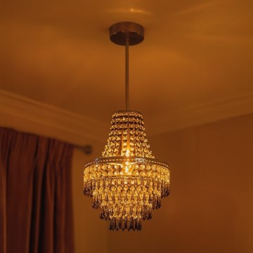 Suspension sur tige GEMMA 1xE27/60W/230V Ø 23 cm