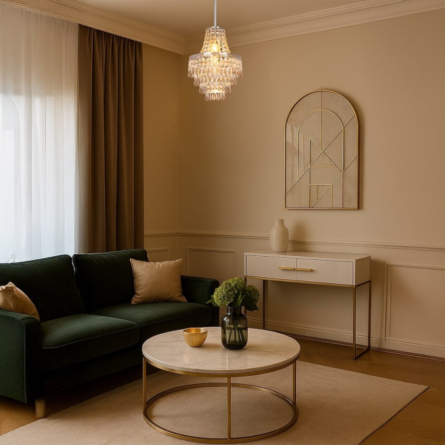 Suspension sur tige GEMMA 1xE27/60W/230V Ø 23 cm