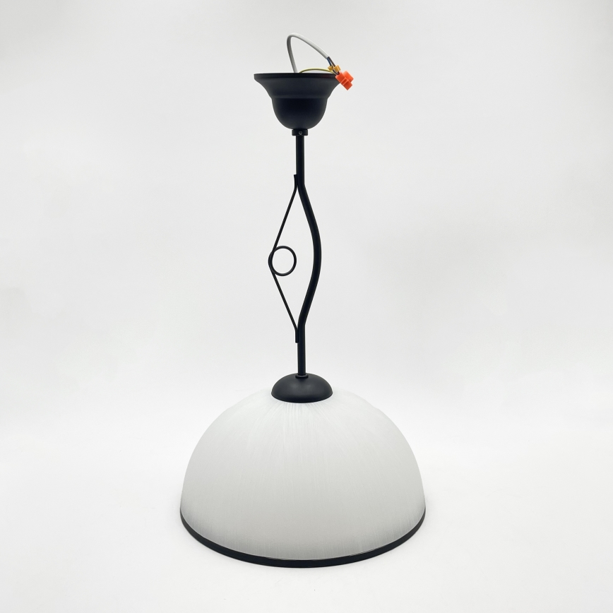Suspension sur tige RETRO 1xE27/60W/230V noir/blanc
