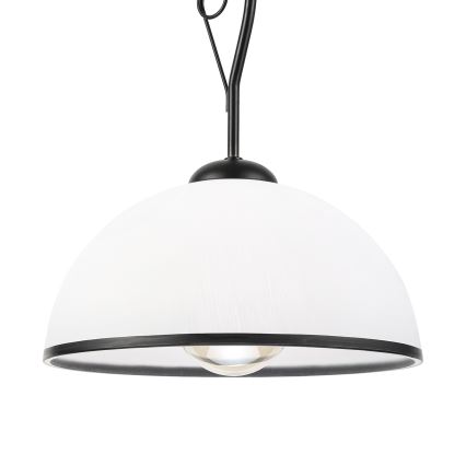 Suspension sur tige RETRO 1xE27/60W/230V noir/blanc