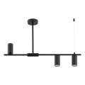 Suspension sur tige URANOS 3xGU10/10W/230V noire