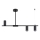 Suspension sur tige URANOS 3xGU10/10W/230V noire
