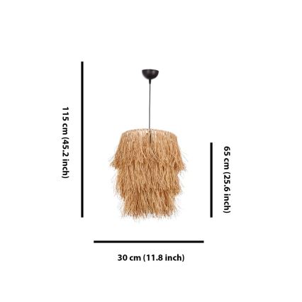 Suspension TASSEL 1xE27/40W/230V raphia