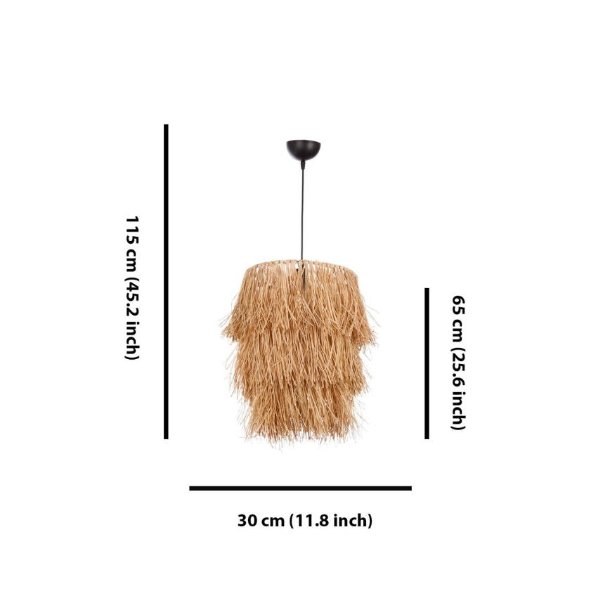 Suspension TASSEL 1xE27/40W/230V raphia