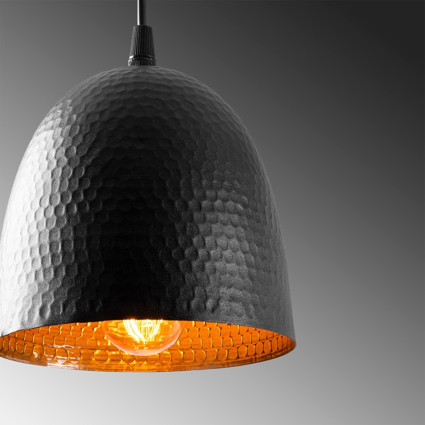 Suspension TATTOO 1xE27/40W/230V Ø 16 cm noir