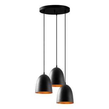Suspension TATTOO 3xE27/40W/230V noire