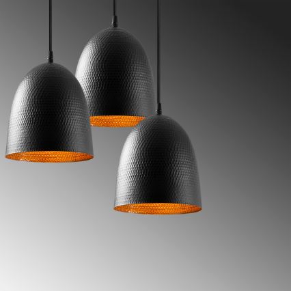 Suspension TATTOO 3xE27/40W/230V noire