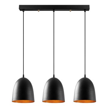 Suspension TATTOO 3xE27/40W/230V noire