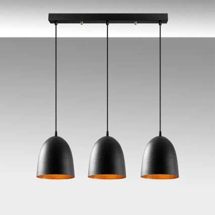 Suspension TATTOO 3xE27/40W/230V noire