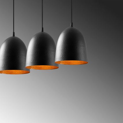 Suspension TATTOO 3xE27/40W/230V noire