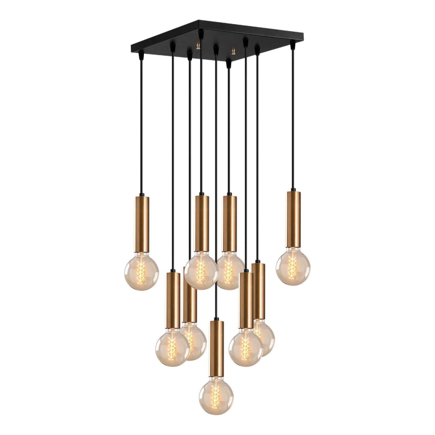 Suspension TEMPO sur câble 9xE27/40W/230V, finition dorée