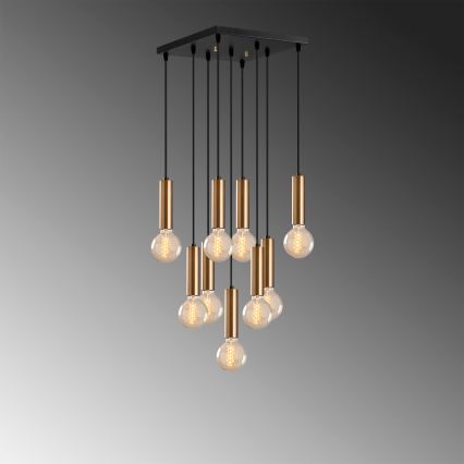 Suspension TEMPO sur câble 9xE27/40W/230V, finition dorée