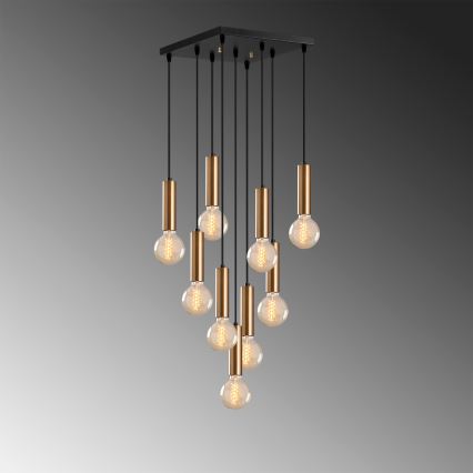 Suspension TEMPO sur câble 9xE27/40W/230V, finition dorée