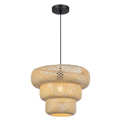 Suspension TULUM sur câble 1xE27/15W/230V Ø 35 cm en bambou