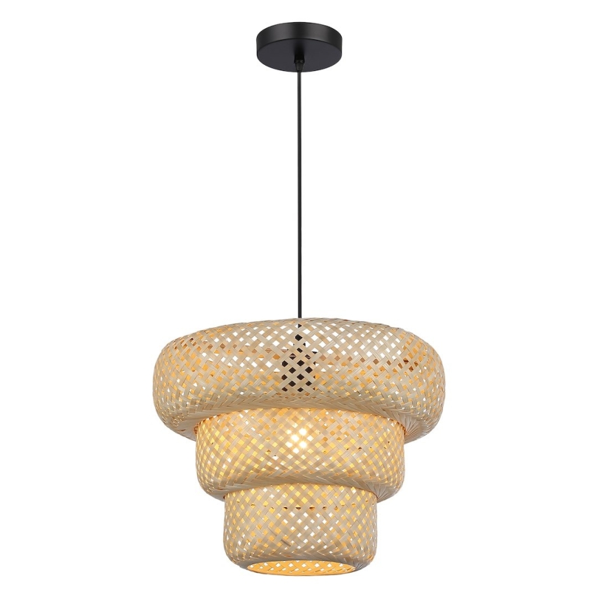 Suspension TULUM sur câble 1xE27/15W/230V Ø 35 cm en bambou