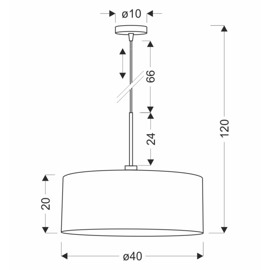 Suspension VANTI 1xE27/40W/230V en brique
