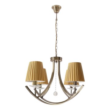 Suspension VITORIA 4xE14/40W/230V jaune/laiton