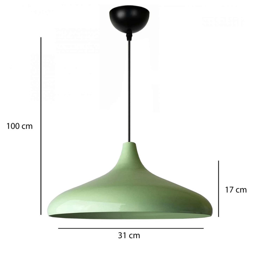 Suspension VULCANO 1xE27/40W/230V verte