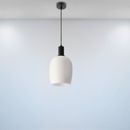 Suspension WOLKEN 1xE27/40W/230V blanche/noire