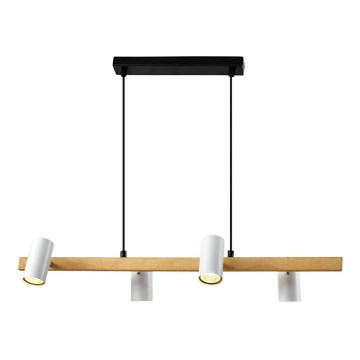 Suspension XILO 4xGU10/25W/230V chêne/blanc