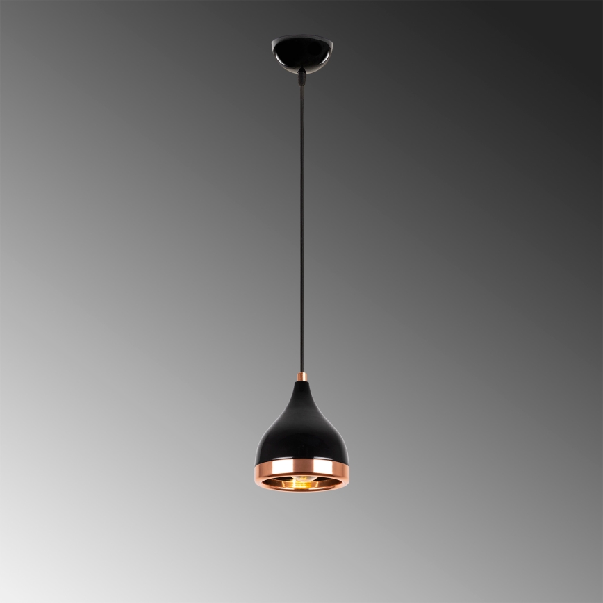 Suspension YILDO 1xE27/40W/230V noir/cuivre