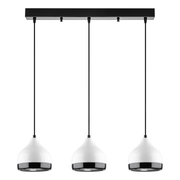 Suspension YILDO 3xE27/40W/230V blanche/noire