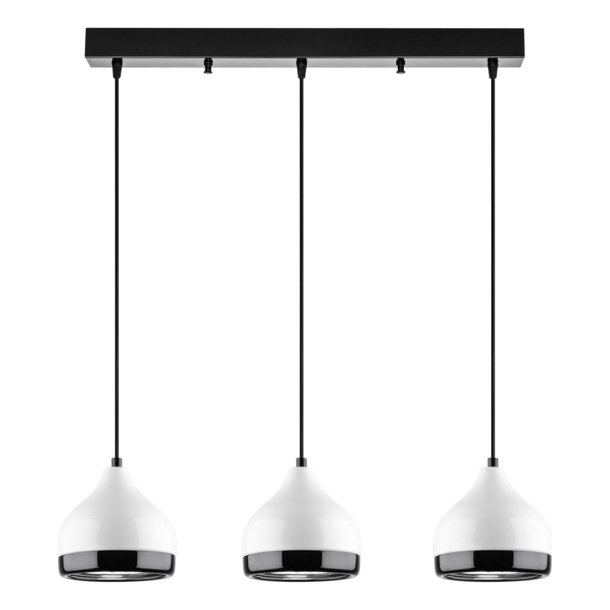 Suspension YILDO 3xE27/40W/230V blanche/noire