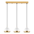Suspension YILDO 3xE27/40W/230V blanche/or