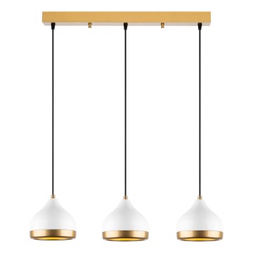 Suspension YILDO 3xE27/40W/230V blanche/or