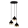 Suspension YILDO 3xE27/40W/230V noir/or