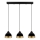 Suspension YILDO 3xE27/40W/230V noir/or