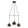 Suspension YILDO 3xE27/40W/230V noire/cuivre
