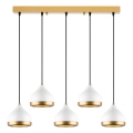Suspension YILDO 5xE27/40W/230V blanc/or