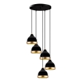 Suspension YILDO 5xE27/40W/230V noir/or