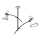 Suspension ZUMBA 2xE27/60W/230V blanche/noire